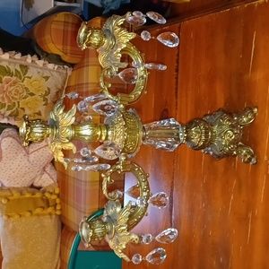 Brass candelabra's